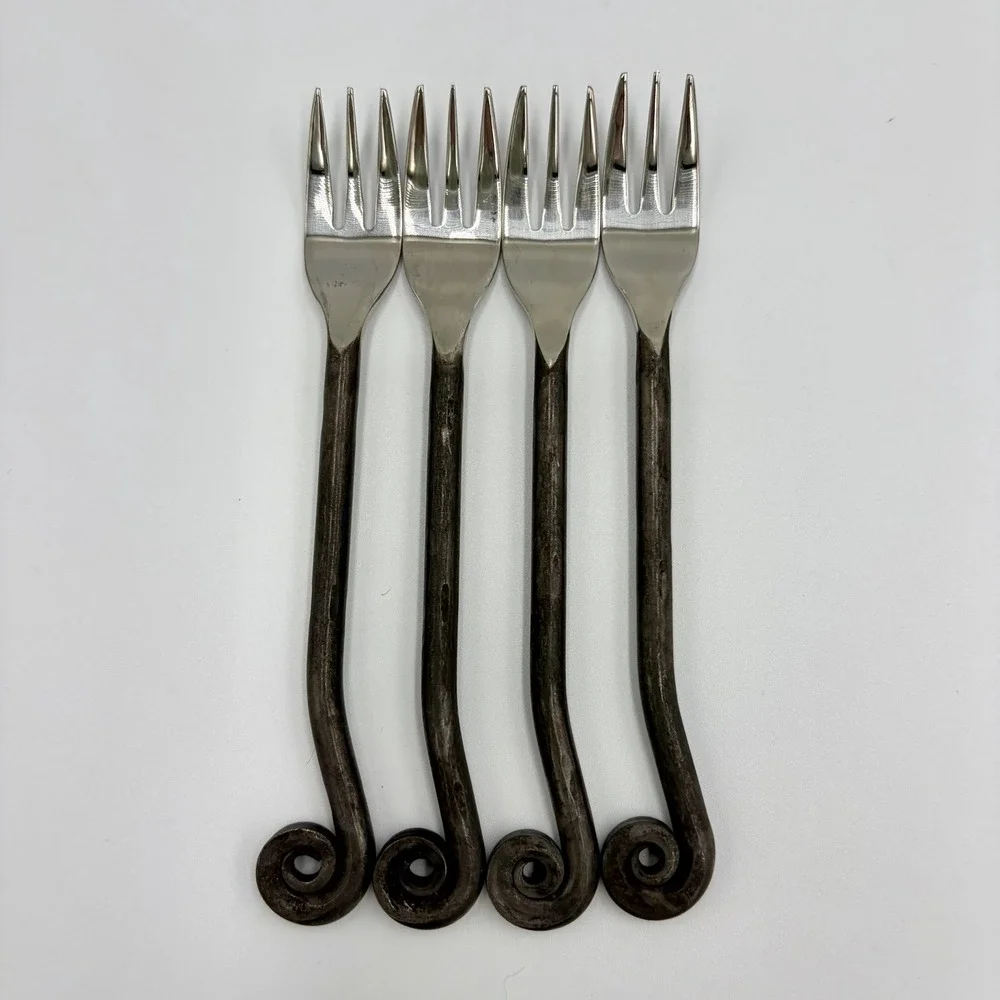 Gourmet Settings (GS) TREBLE CLEF 18/10 Stainless Steel Cocktail Forks SET OF 4